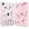 Tuiklol for iPad Pro 11 Inch 4th 3rd 2nd 1st Gen 2022 2021 2020 2018 Case Builtin Pencil Holder Shockproof Cover Clear Transparent Back Shell with Auto WakeSleep BowPink