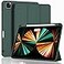 ZryXal New iPad Pro 129 Inch Case 2022202120206th5th4th Gen with Pencil HolderSmart Case Support Touch ID and Auto WakeSleep with Auto 2nd Gen Pencil Charging Midnight Green