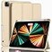 ZryXal New iPad Pro 129 Inch Case 2022202120206th5th4th Gen with Pencil HolderSmart iPad Case Support Touch ID and Auto WakeSleep with Auto 2nd Gen Pencil Charging Champagne Gold