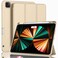 ZryXal New iPad Pro 129 Inch Case 2022202120206th5th4th Gen with Pencil HolderSmart iPad Case Support Touch ID and Auto WakeSleep with Auto 2nd Gen Pencil Charging Champagne Gold