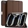 Kidopire New Compatible with iPad Pro 11 Inch Case M4 2024M5 2025 with Pencil Holder Smart Cover with Protective Trifold Stand Soft TPU Back Auto WakeSleep Support Pencil Pro Dark Brown