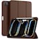 Kidopire New Compatible with iPad Pro 11 Inch Case M4 2024M5 2025 with Pencil Holder Smart Cover with Protective Trifold Stand Soft TPU Back Auto WakeSleep Support Pencil Pro Dark Brown