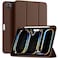 Kidopire New Compatible with iPad Pro 11 Inch Case M4 2024M5 2025 with Pencil Holder Smart Cover with Protective Trifold Stand Soft TPU Back Auto WakeSleep Support Pencil Pro Dark Brown