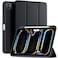 Kidopire New Compatible with iPad Pro 11 Inch Case M4 2024M5 2025 with Pencil Holder Smart Cover with Protective Trifold Stand Soft TPU Back Auto WakeSleep Support Pencil Pro Black