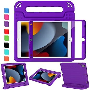 AVAWO Kids Case for iPad 102 9th 8th 7th Generation iPad 102 202120202019 Case with Builtin Screen Protector Light Weight Shock Proof Handle Stand Friendly Cover for iPad 102 Purple