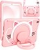 Wazzasoft for iPad Air 3rd Generation Case Pro 105 Case Girls Cute Cat Kawaii Cover Girly 3D Cartoon with Rotating Handle Stand Strap Soft Silicone Funda for Apple iPad Air 3 Pro 105 Cases