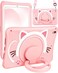 Wazzasoft for iPad Air 3rd Generation Case Pro 105 Case Girls Cute Cat Kawaii Cover Girly 3D Cartoon with Rotating Handle Stand Strap Soft Silicone Funda for Apple iPad Air 3 Pro 105 Cases