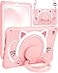 Wazzasoft for iPad mini 45 Case 79 Inch Girls Cute Cat Kawaii Cover Girly 3D Cartoon Women Kitten with Rotating Handle Stand Strap Soft Silicone Funda for Apple iPad mini 5th4th Gen Cases