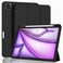 ZryXal New iPad Air 13 Inch Case M3 2025M2 2024 with Pencil Holder Trifold Stand Smart Case with Soft TPU BackAuto WakeSleep Black