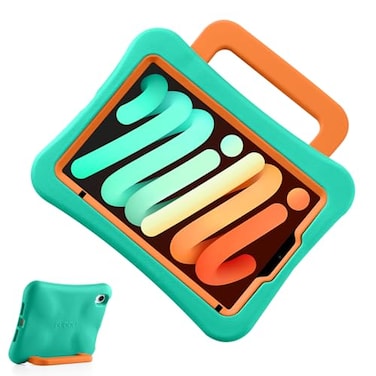 LeiJue Kids Case for iPad Mini 7 A17 Pro 2024 iPad Mini6 2021 Light Weight Heavy DutyShockproofDrop Proof with HandleKickstand Child Friendly Cover for iPad Mini 7th6th Gen 83inch mint green