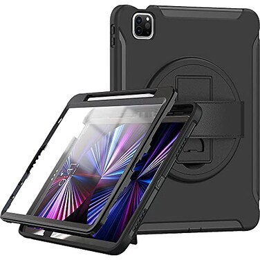 ZERODAMAGE SAHARA CASE Sahara Protection Hand Strap Series Case for iPad Air 109 4th Generation 2020 5th Generation 2022 and iPad Air 11 M2 2024 M3 2025 M4 2026 Black TB00248