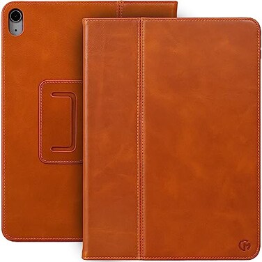 Casemade Real Leather Case Compatible with iPad Air 11inch M4M3M2 202620252024 iPad Air 5th4th Generation 109 FullGrain Leather Cover Auto SleepWake Dual Stand Position Tan