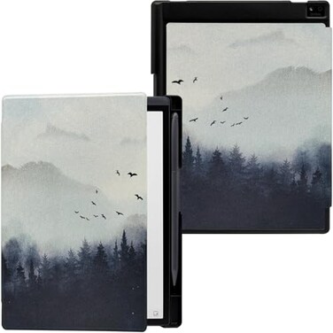 UMUBUHOMS Case for iFLYTEK AINOTE Air 2 NoteTaking Tablet 82 Premium PU Leather UltraSlim Lightweight Durable Protective Folio Cover with Pen Holder Auto SleepWake Misty Forest