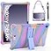 DETUOSI Compatible with Samsung Galaxy Tab A9 Plus Case 11 inch 2023 with Shoulder Strap Stylus Pen Soft Silicone MultiAngle Case for Galaxy Tab A9 Tablet SMX210X216X218 Rose Red Purple