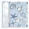 JOYLAND Sea Shells Case for iPad 7th8th9th Generation Clear Transparent Acrylic Hard Back Ice Blue Case with Pencil Holder Trifold Stand Tablet Cover for iPad 102 201920202021