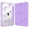 May Chen for iPad 9th Generation with Pencil Holder iPad 8th7th Gen Case 102inch Penceil Holder Trifold Stand Auto WakeSleep Clear TPU Protection Back Cover Purple Bows