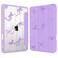 May Chen for iPad 9th Generation with Pencil Holder iPad 8th7th Gen Case 102inch Penceil Holder Trifold Stand Auto WakeSleep Clear TPU Protection Back Cover Purple Bows