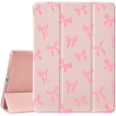 MAYCARI Cute Kawaii Bow Knot Case for iPad Pro 129 Inch 6th5th4th Generation 202220212020 with Pencil Holder Auto SleepWake Slim Protective Case with Soft TPU Back