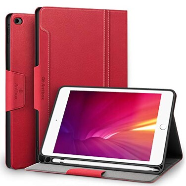 Antbox Case for iPad mini 5 2019 5th Generation 79 inch iPad mini 4 with Builtin Pencil Holder PU Leather Smart Cover with Auto SleepWake Stand Function Red