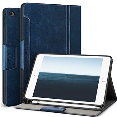 Antbox Case for iPad mini 5 2019 5th Generation 79 inch iPad mini 4 with Builtin Pencil Holder PU Leather Smart Cover with Auto SleepWake Stand Function Blue