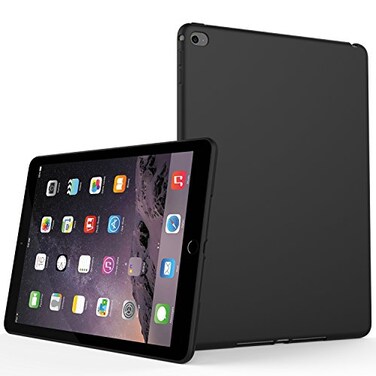 SENON Case for iPad Air 2 2014 Release Slim Design Matte TPU Rubber Soft Skin Silicone Protective Case Cover for Apple iPad Air 2 Model A1566A1567 Black