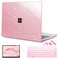 Mektron Glitter 2023 Microsoft Surface Laptop GO 3 Case 124 Compatible with Go 21 Laptop Cover 20222020 Releases Model 19432013 Plastic Hard Shell Case with Screen Protector Sparkle Pink