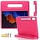 Techcircle Kids Case for Samsung Galaxy Tab S8S7 FES7 124 with Pen Holder Handle Stand Light EVA Foam Bumper Protective Rugged Drop Protection Child Proof Cover Rose