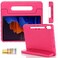 Techcircle Kids Case for Samsung Galaxy Tab S8S7 FES7 124 with Pen Holder Handle Stand Light EVA Foam Bumper Protective Rugged Drop Protection Child Proof Cover Rose