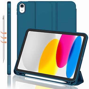 iMieet A16 Case 11th Gen 10th Generation Case 11Inch 2025109 Inch 2022 with Pencil Holder Trifold Stand Smart Cover with Soft TPU BackAuto WakeSleepTeal