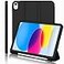 iMieet iPad A16 CaseiPad 10th Generation Case 11Inch 2025109 Inch 2022 with Pencil Holder Trifold Stand Smart Cover with Soft TPU BackAuto WakeSleepBlack