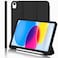 iMieet iPad A16 CaseiPad 10th Generation Case 11Inch 2025109 Inch 2022 with Pencil Holder Trifold Stand Smart Cover with Soft TPU BackAuto WakeSleepBlack