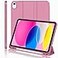 iMieet iPad A16 Case 11th GeniPad 10th Generation Case 11Inch 2025109 Inch 2022 with Pencil Holder Trifold Stand Smart Cover with Soft TPU BackAuto WakeSleepNew Pale Violet Red