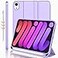 iMieet iPad mini 7 Case 2024 A17 Pro iPad mini 6 Case 83Inch2021 Model iPad mini 7th6th Generation Case with Pencil Holder Trifold Stand Smart Case with Soft TPU BackClove Purple
