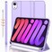 iMieet iPad mini 7 Case 2024 A17 Pro iPad mini 6 Case 83Inch2021 Model iPad mini 7th6th Generation Case with Pencil Holder Trifold Stand Smart Case with Soft TPU BackClove Purple