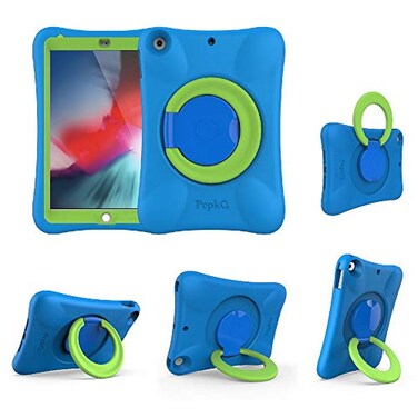 NLR FUN Kids EVA Case for iPad MultiDirection Stable Stand Compatible with 102Inch iPad 202120202019 9th8th7th Generation BlueGreen