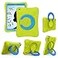 NLR FUN Kids Case for iPad Shockproof Cover for 97 iPad 6th5th Generation 20182017 iPad Air 2 iPad Air Lightweight Full Body Protective Case with Foldable HandleStand GreenBlue