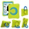 NLR FUN Kids Case for iPad Shockproof Cover for 97 iPad 6th5th Generation 20182017 iPad Air 2 iPad Air Lightweight Full Body Protective Case with Foldable HandleStand GreenBlue