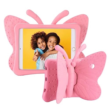 Tading Kids iPad 6th Generation Case iPad 5th Generation Case iPad Air 2 Case for KidsCute Butterfly Shockproof EVA Foam Super Protection Stand Cover for 97 iPad AirAir 2 iPad 20172018 Pink