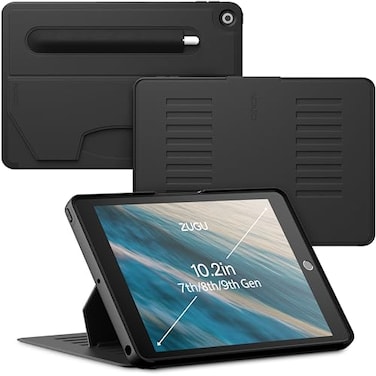 ZUGU CASE for 102 Inch iPad 7th 8th 9th Generation Case 202120202019 Protective Thin Sleek Design Magnetic Stand SleepWake Cover Magnetic Cover Black