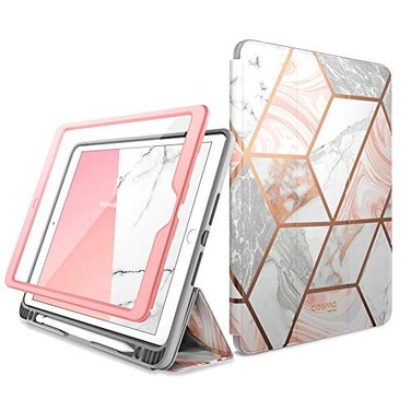 i-Blason iBlason Cosmo for iPad 9th Generation Case8th7th Generation Case iPad 102 202120202019 FullBody Trifold with Screen Protector Smart Cover with Auto SleepWake Pencil Holder Marble