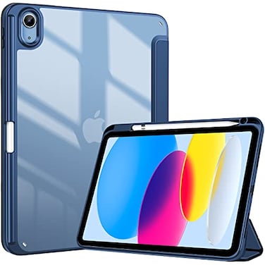 ProCase for iPad A16 11th Generation 11 Inch 202510th Generation 109 Inch 2022 Case with Pencil Holder Hybrid iPad 11 10 Case with Clear Back Supports Auto WakeSleep Navy
