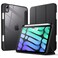 JETech Case for iPad mini A17 Pro 2024 Model 7th Generation mini 6 2021 Model 6th Generation with Pencil Holder Clear Back Shell Stand Shockproof Tablet Cover Auto WakeSleep Black