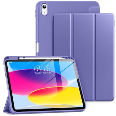 DTTO for iPad A16 11th Generation Case 11 Inch 2025 iPad 10th Generation Case 109 Inch 2022 Slim Trifold Stand Soft TPU Back Protective Cover with Pencil Holder Auto SleepWake Lavender