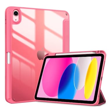ProCase for iPad A16 11th Generation 11 Inch 202510th Generation 109 Inch 2022 Case with Pencil Holder Hybrid iPad 11 10 Case with Clear Back Supports Auto WakeSleep Pink