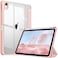 Fintie Hybrid Slim Case for iPad A16 11th Generation 11 Inch 2025 iPad 10th Generation 109 Inch 2022 Shockproof Cover with Clear Transparent Back Shell Pencil Holder Rose Gold