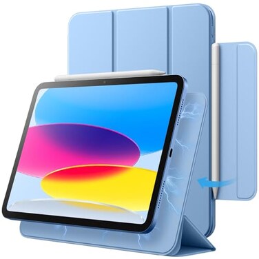 JETech Magnetic Case for iPad A16 11th10th Generation 20252022 Magnetic Attachment Slim Tablet Cover with Auto WakeSleep Blue