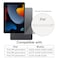 JETech Case for iPad 102Inch 9th8th7th Generation 202120202019 with Pencil Holder Clear Transparent Back Shell Slim Stand Shockproof Tablet Cover Auto WakeSleep Space Gray