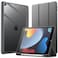 JETech Case for iPad 102Inch 9th8th7th Generation 202120202019 with Pencil Holder Clear Transparent Back Shell Slim Stand Shockproof Tablet Cover Auto WakeSleep Space Gray