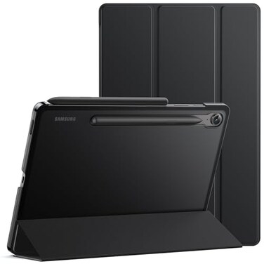 JETech Case for Samsung Galaxy Tab S10 Lite S10 FE S9 FE 109Inch Slim Translucent Back TriFold Stand Protective Tablet Cover Support S Pen Charging Auto WakeSleep Black