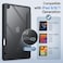 JETech Detachable Case for iPad 987 102Inch 202120202019 Model 9th8th7th Generation with Pencil Holder Removable Magnetic Cover Trifold Stand Clear Back Auto WakeSleep Black